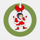 パーソナライズされたレスリング メタルオーナメント (正面)