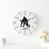 パーソナライズされたレスリング ラージ壁時計 (ホーム)