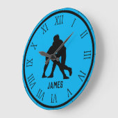パーソナライズされたレスリング ラージ壁時計 (傾斜)