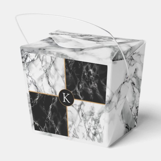 パーソナライズされたレターお願い箱ギフト大理石デザイン フェイバーボックス (裏面サイド)