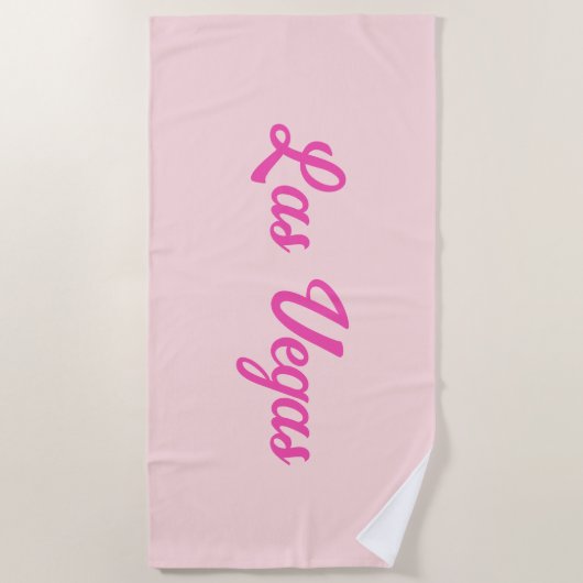 パーソナライズされたレトロで楽しいカスタム旅行先 ビーチタオル (正面)