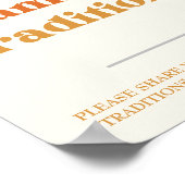 パーソナライズされたレトロな太陽ファミリー トレディション サイン (角)