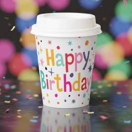 パーソナライズされたレトロな誕生日カップ 紙コップ