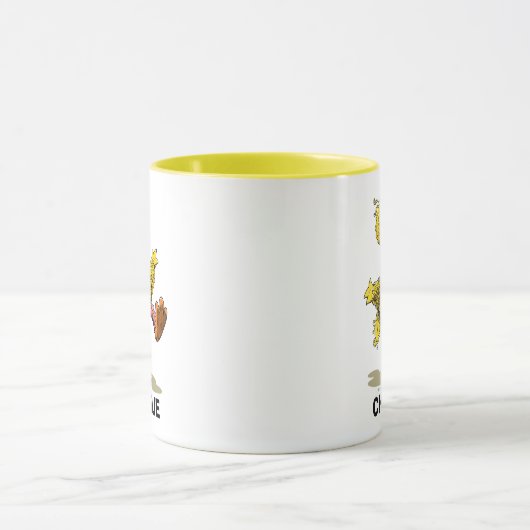 パーソナライズされたレトロアートビッグバード マグカップ (中央)