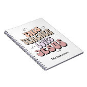 パーソナライズされたレトロイエス先生感謝 ノートブック (右側)