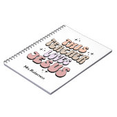 パーソナライズされたレトロイエス先生感謝 ノートブック (左側)