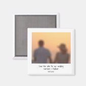 パーソナライズされたレトロインスタント写真日付の保存 マグネット (正面/裏面)