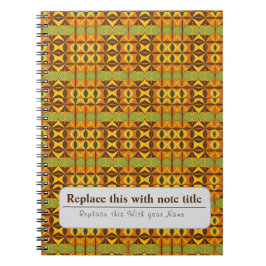パーソナライズされたレトロオファンキーレンジティール（緑がかった色） ノートブック