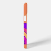 パーソナライズされたレトロオレンジ、ピンク、紫 Case-Mate iPhoneケース (裏面 / 右)