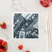 パーソナライズされたレトロカセットテープのナプキン スタンダードカクテルナプキン (インサイチュ)