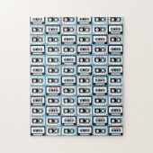 パーソナライズされたレトロカセットテープ ジグソーパズル (縦)