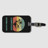 パーソナライズされたレトロクリアウォータービーチ土産 ラゲッジタグ (正面横)