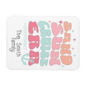 パーソナライズされたレトロクルーズエラファミリー名 マグネット (横)