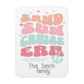 パーソナライズされたレトロクルーズエラファミリー名 マグネット (縦)