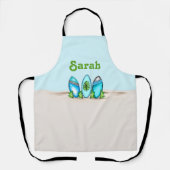 パーソナライズされたレトロサーフボード エプロン (正面)