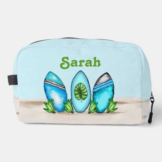 パーソナライズされたレトロサーフボード ドップキット (正面)