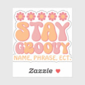 パーソナライズされたレトロシール | Groovyステッカーの使用 | シール (シート)