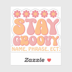 パーソナライズされたレトロシール Groovyステッカーの使用 シール