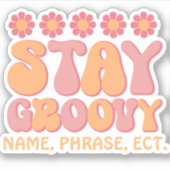 パーソナライズされたレトロシール | Groovyステッカーの使用 | シール (正面)