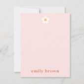 パーソナライズされたレトロデイジーノートカード (正面)