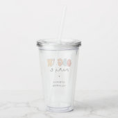 パーソナライズされたレトロナース アクリルタンブラー (裏面)