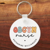 パーソナライズされたレトロナース キーホルダー (裏面)