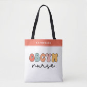パーソナライズされたレトロナース トートバッグ (正面)