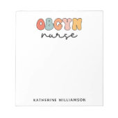 パーソナライズされたレトロナース ノートパッド (正面)