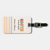 パーソナライズされたレトロナース ラゲッジタグ (正面横)