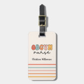 パーソナライズされたレトロナース ラゲッジタグ (正面縦)