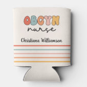 パーソナライズされたレトロナース 缶クーラー (裏面)