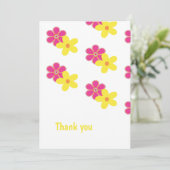 パーソナライズされたレトロピンクと黄色 招待状 (スタンド正面)