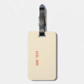 パーソナライズされたレトロピンクイエローグリーンブルーストライプ ラゲッジタグ (裏面縦)