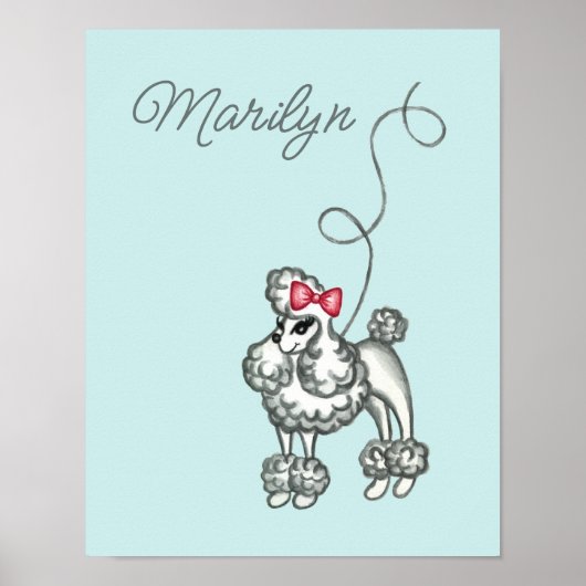 パーソナライズされたレトロフランスのポードルポスターアート ポスター (正面)