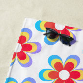 パーソナライズされたレトロフローラ ビーチタオル (インサイチュ)