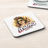 パーソナライズされたレトロマポップ・アートのマアート1 コースター (左側)