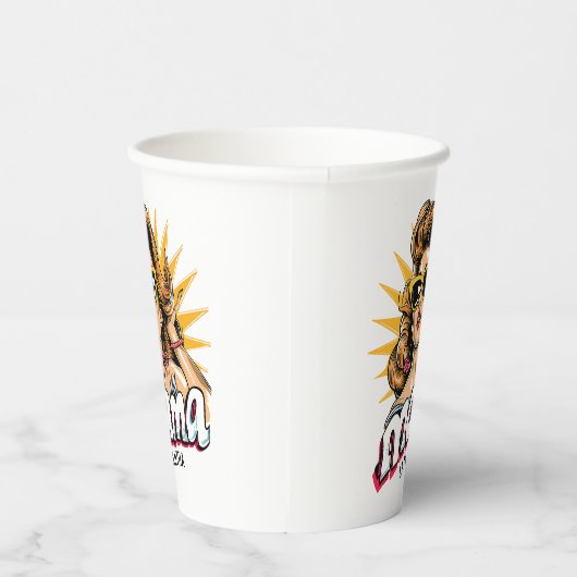 パーソナライズされたレトロマポップ・アートのマアート1 紙コップ (右)