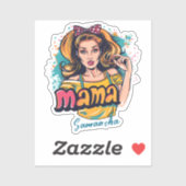 パーソナライズされたレトロマポップ・アートのマアート(10)ステッカー シール (シート)