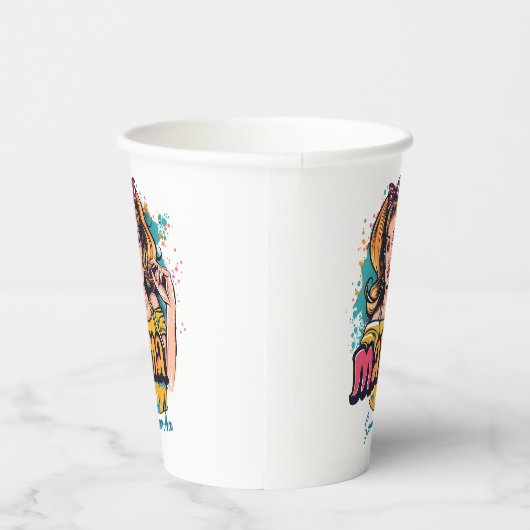 パーソナライズされたレトロマポップ・アートのマアート(10) 紙コップ (右)