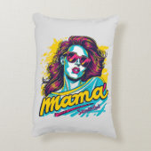 パーソナライズされたレトロマポップ・アートのマアート(12) アクセントクッション (裏面(縦))