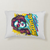 パーソナライズされたレトロマポップ・アートのマアート(12) アクセントクッション (裏面)