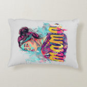 パーソナライズされたレトロマポップ・アートのマアート(13) アクセントクッション (裏面)