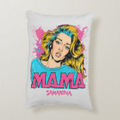 パーソナライズされたレトロマポップ・アートのマアート(20) アクセントクッション (裏面(縦))