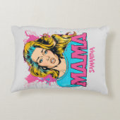 パーソナライズされたレトロマポップ・アートのマアート(20) アクセントクッション (裏面)