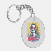 パーソナライズされたレトロマポップ・アートのマアート(5) キーホルダー (正面左)