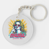 パーソナライズされたレトロマポップ・アートのマアート(5) キーホルダー (裏面)