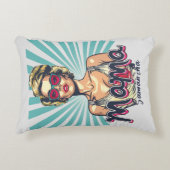 パーソナライズされたレトロマポップ・アートのマアート(7) アクセントクッション (正面)