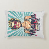 パーソナライズされたレトロマポップ・アートのマアート(7) アクセントクッション (裏面)
