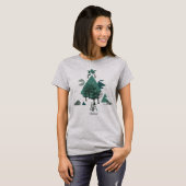 パーソナライズされたレトロミニマリストの木と形 Tシャツ (正面フル)