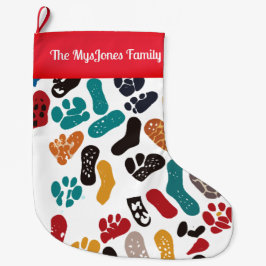 パーソナライズされたレトロミニマル靴底記号 スモールクリスマスストッキング